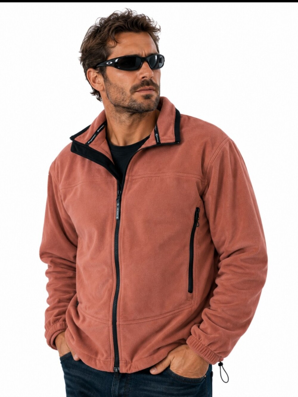 Sunice Men's Dusty Rust Lightweight Softshell Jacket with Black Accents Sz L
